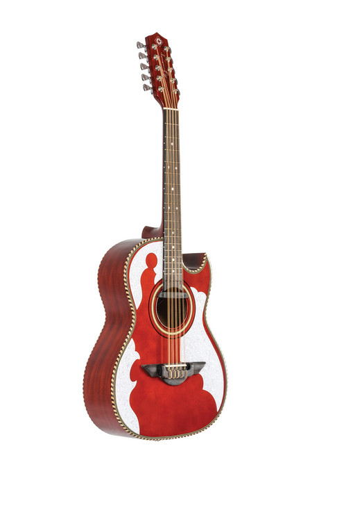 H. Jimenez LBQ4ETR Bajo Quinto Cutaway Electric - Transparent Red