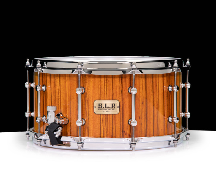 Tama SLP G-Maple 14x7 Snare Drum - Limited Gloss Natural Zebrawood (LGM147ZGNZ) 