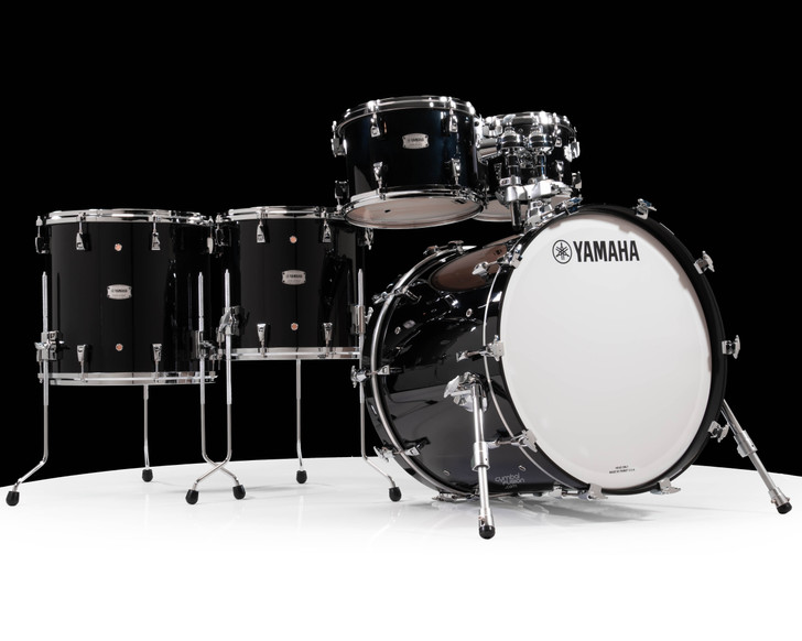 Yamaha PHX 5pc Shell Pack - Solid Black Lacquer 10/12/14/16/22 (PHXK2F50SOB)