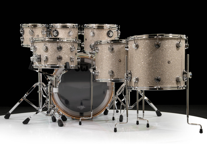 DW Collector's 7pc Maple SSC Shells Broken Glass w/ Chrome