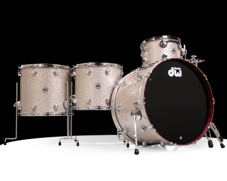 DW Collector's 5pc Purpleheart Shell Pack - Broken Glass Finish