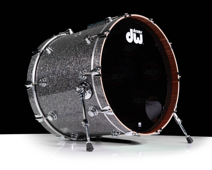 DW Collector's Series 18x22 Maple/Mahogany Bass Drum - Black Galaxy