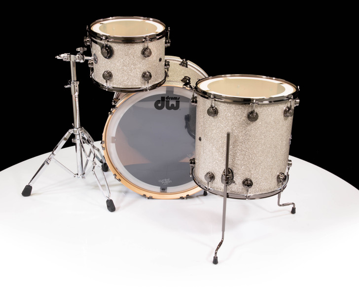 DW Collector's 3pc Shell Pack 24 in. Bass Drum  - Broken Glass w/ Black Nickel