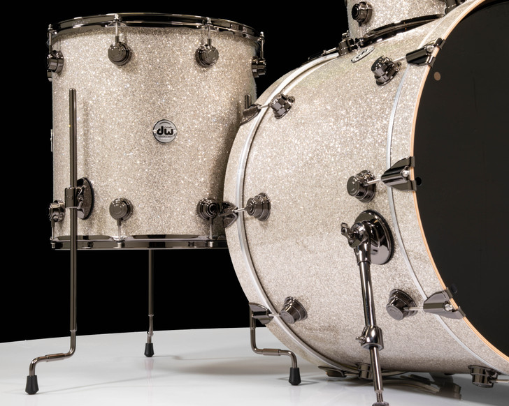 DW Collector's 3pc Shell Pack 24 in. Bass Drum  - Broken Glass w/ Black Nickel