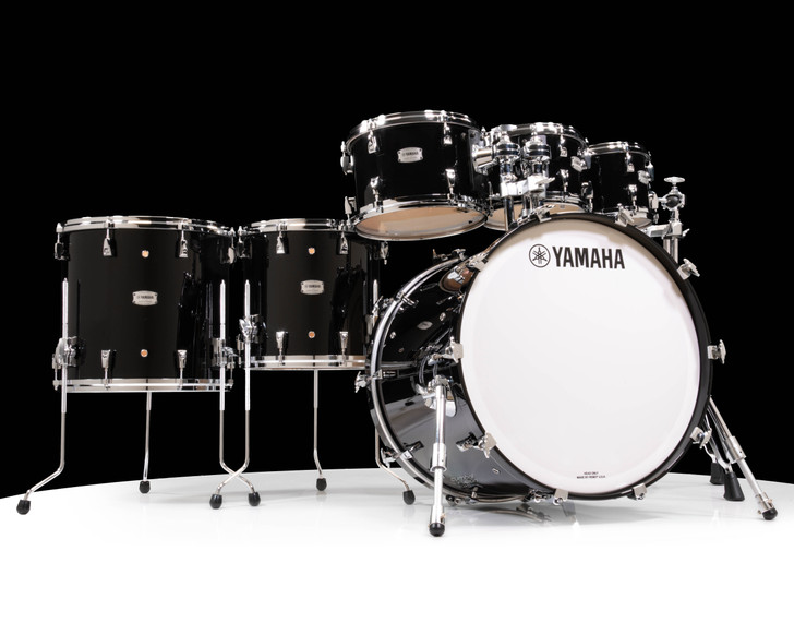 Yamaha PHX 6pc Shell Pack - Solid Black Lacquer 8/10/12/14/16/22 (PHXK2F60SOL)