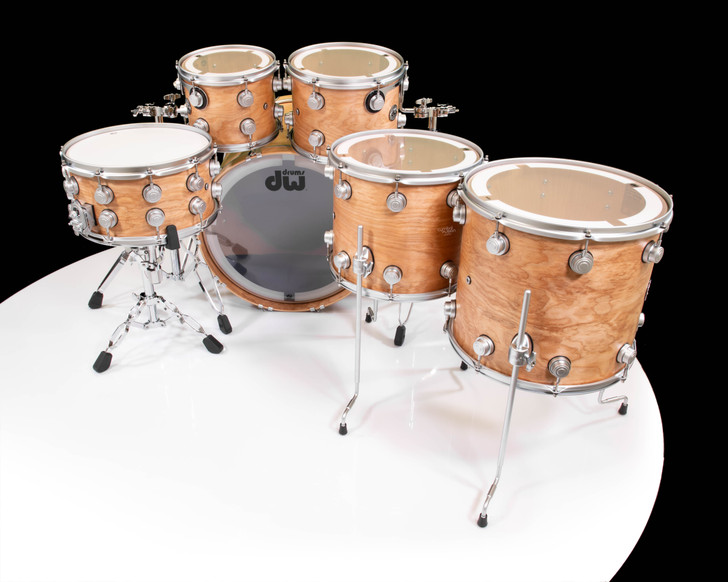 DW Collector's 6pc Pure Birch Kit - Natural Satin Oil w/Satin Chrome HW