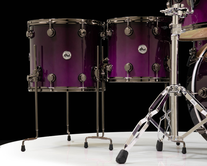 DW Collector's 6pc Maple SSC Kit - Neon Purple to Candy Black Fade