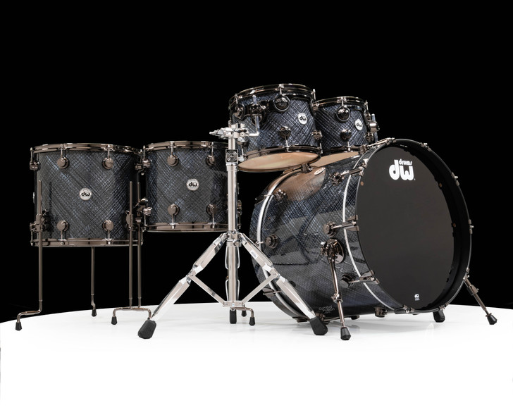 DW Collector's 5pc Maple SSC Kit - Grey Crystal w/Black Nickel Hardware