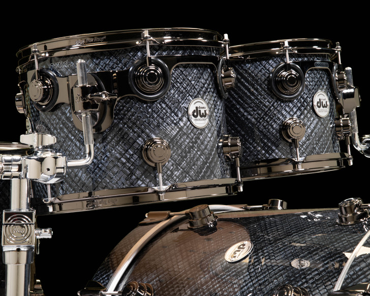DW Collector's 5pc Maple SSC Kit - Grey Crystal w/Black Nickel Hardware