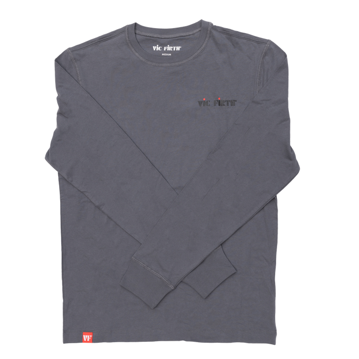 Vic Firth Long Sleeve Gray Tee