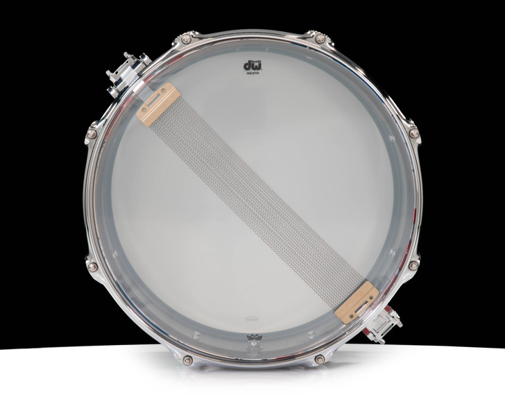 DW Collector's 6.5x14 Brass 8-Lug Snare with Custom Barbershop Wrap