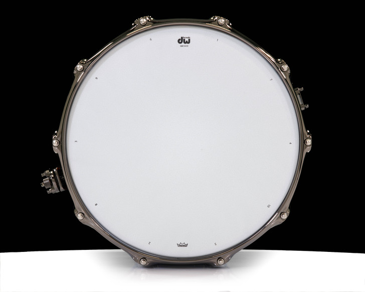 DW Collector's 8x14 Brass Snare Drum - Custom Wrap - White Dragon