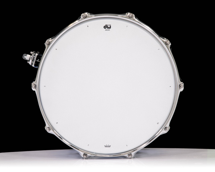DW Design Clear Acrylic 8x14 Snare Drum - Ocean Custom Wrap