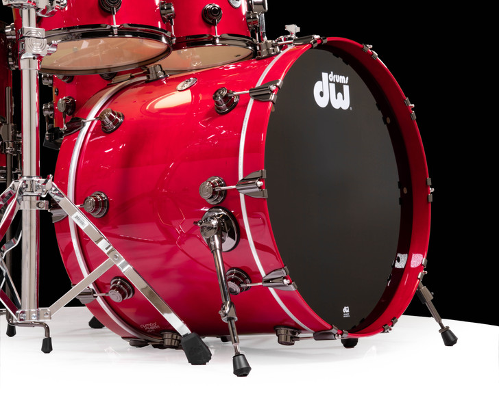 DW Collector's 6pc Maple SSC Kit - Candy Apple Red w/Black Nickel HW