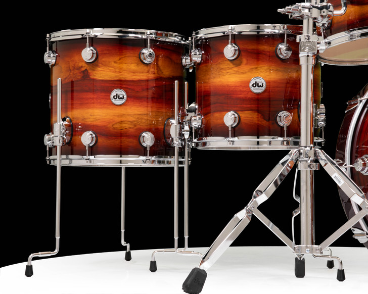 DW Collector's Series Maple 5pc Exotic Almond Burst Horizontal Padauk