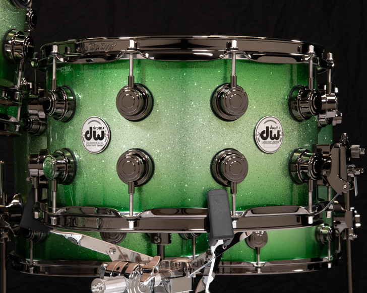 DW Collector's 6pc SSC Maple Kit - Green Glitz Burst w/Black Nickel