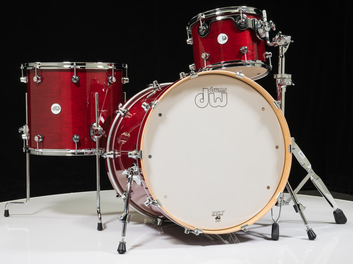 DW Design Series 3pc Drum Set - Cherry Stain 12/16/22