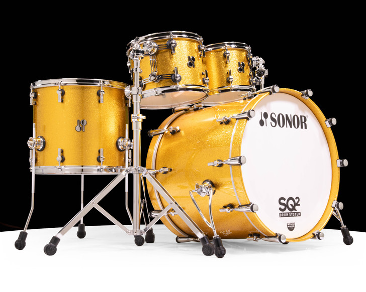 Sonor SQ2 4pc Maple Shell Pack - Exclusive Gold Sparkle Lacquer