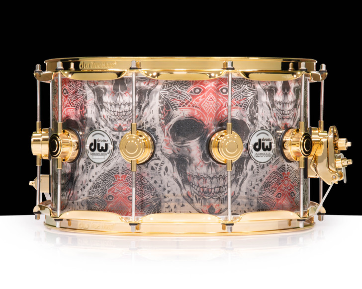 DW Collector's Acrylic 8x14 Snare - Candy Skull Design