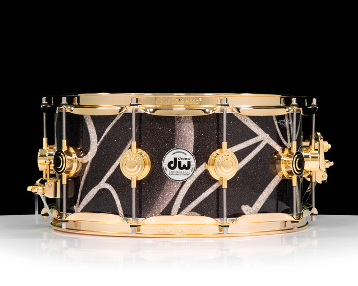 DW Collector's Series 6.5x14 Snare Drums - Smoke Glass Contrails w/Gold
