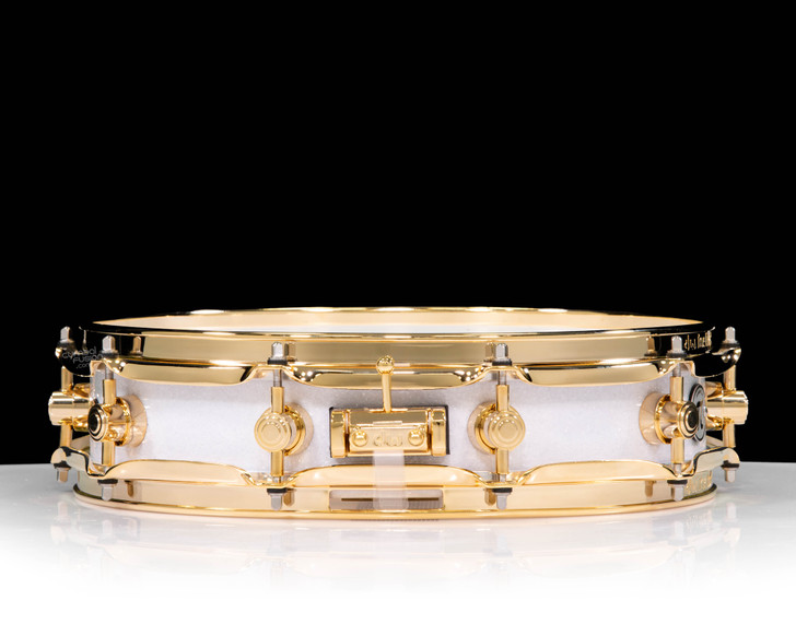 DW Collector's Pi Snare - White Glass w/Gold Hardware