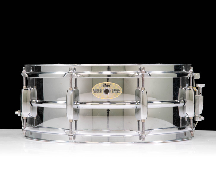 pearl mirror chrome スネア　 Pearl Mirror Chrome Steel Shell Snare Drum 14