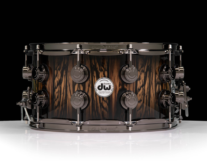 DW Collector's Series 7x14 Royal Ebony on Cherry Purple Core Shell - Natural to Candy Black Burst