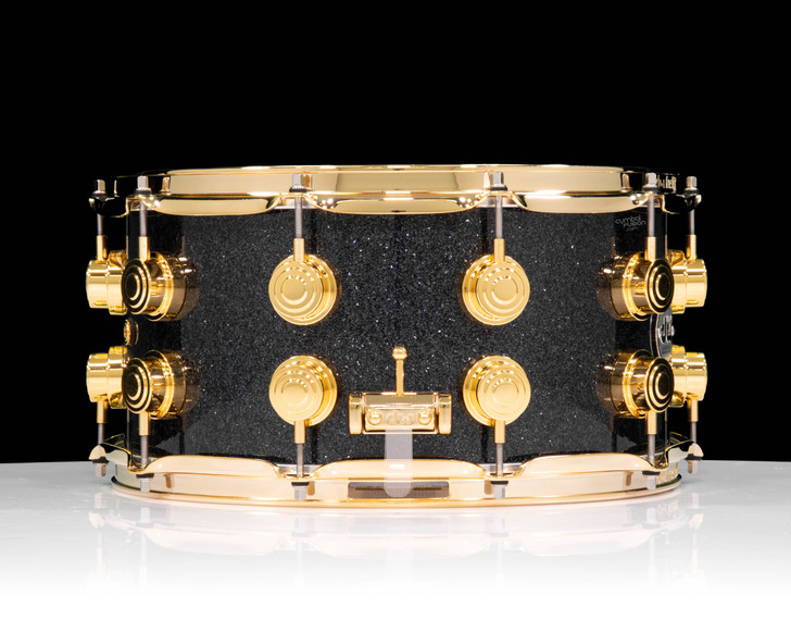 DW Collector's 7x14 SSC Maple Snare - Black Ice w/Gold HW