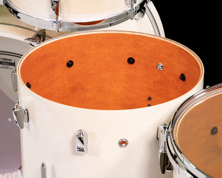 Yamaha Absolute Hybrid shell interior showing wenge ply