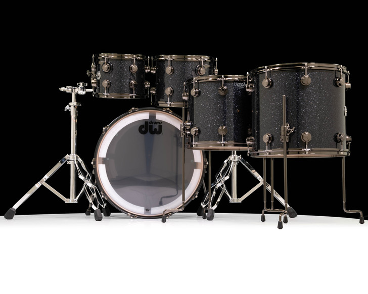 DW Collector's Series 5pc Sonicply Kit - Black Ice w/Black Nickel