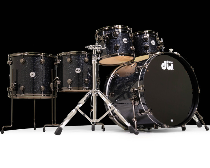 DW Collector's Series 5pc Sonicply Kit - Black Ice w/Black Nickel