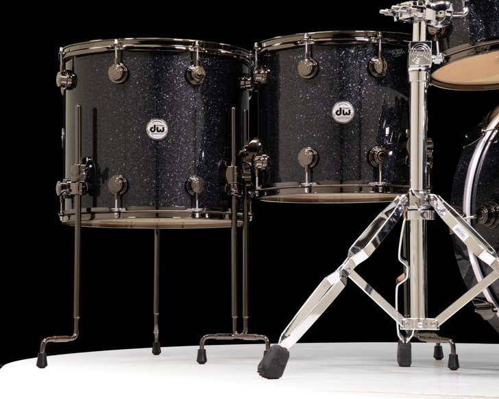 DW Collector's Series 5pc Sonicply Kit - Black Ice w/Black Nickel