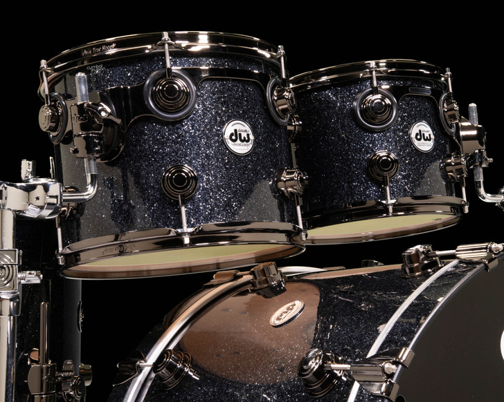 DW Collector's Series 5pc Sonicply Kit - Black Ice w/Black Nickel