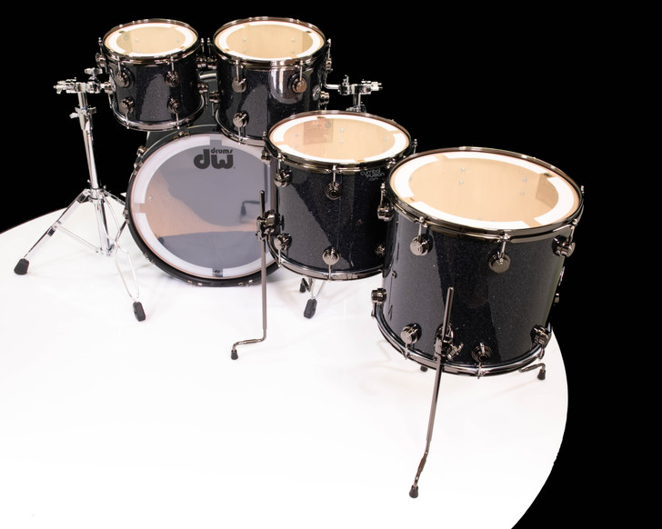 DW Collector's Series 5pc Sonicply Kit - Black Ice w/Black Nickel
