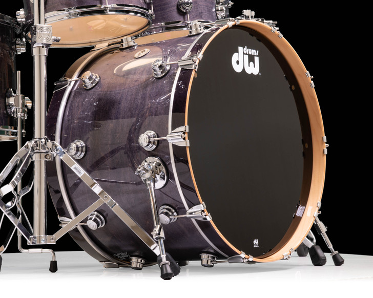 DW Collector's Series Maple Rock Kit -  Purple/Ebony Stain Lacquer