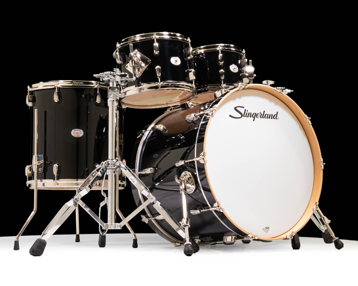 Slingerland 5PC Studio King, 10/12/16/22/14SD, Del Norte Black, Nickel HW