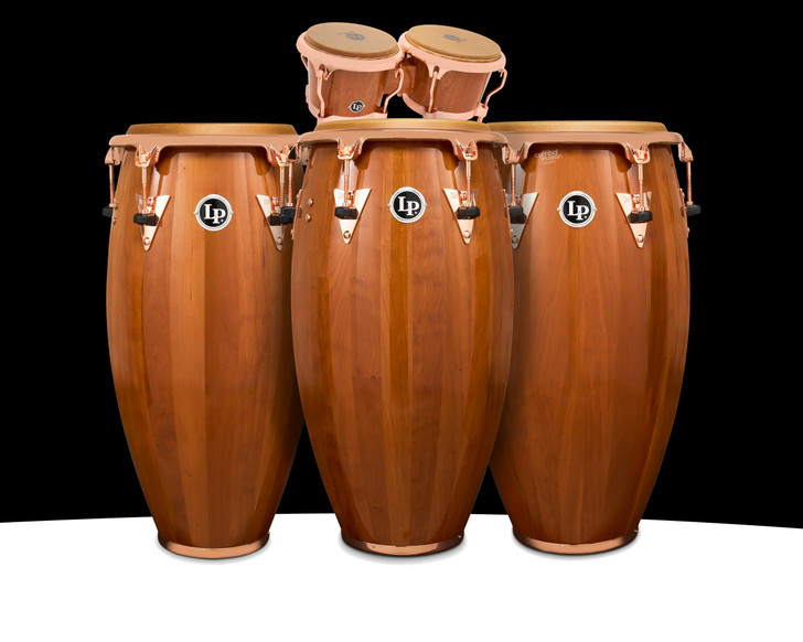LP LIMITED EDITION CHERRY CONGA/BONGOS SET (Quinto, Conga, Tumba, Bongos) with Copper Hardware