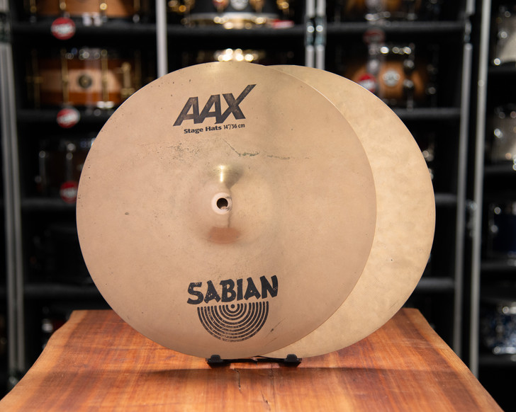 Used Sabian AAX Stage Hi Hat Pair 14"