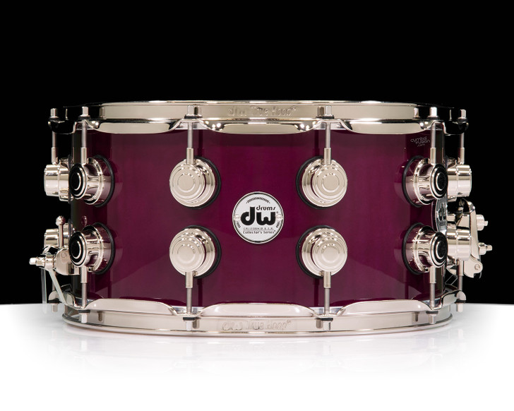 DW Collector's Series 7x14 Curly Maple on 12ply VLT Shell Ultra Violet
