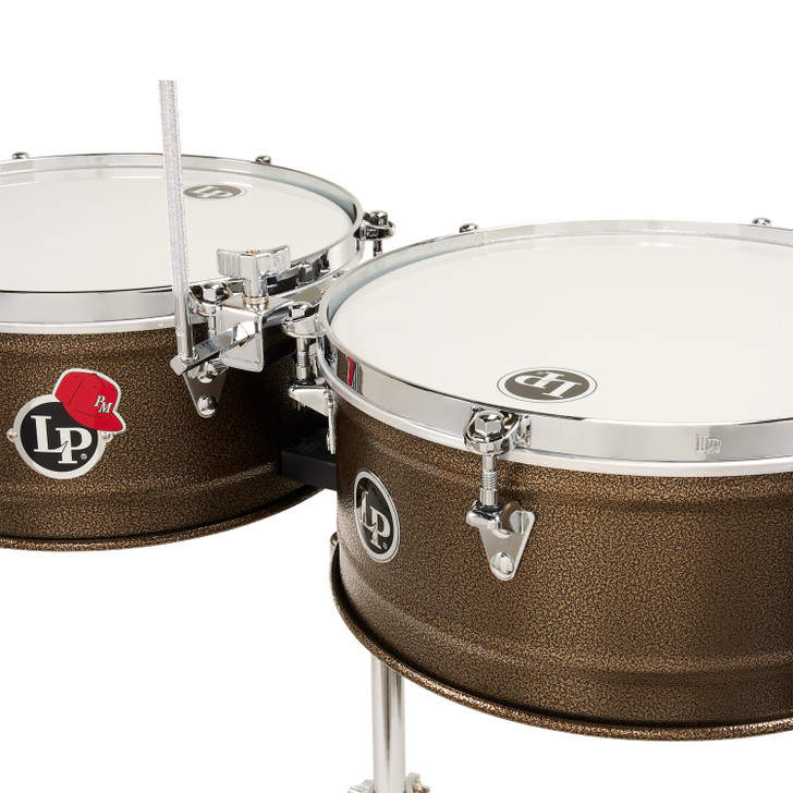 LP Pedrito Martinez Signature Timbales – 14″ & 15″ Steel Set w/ Stand