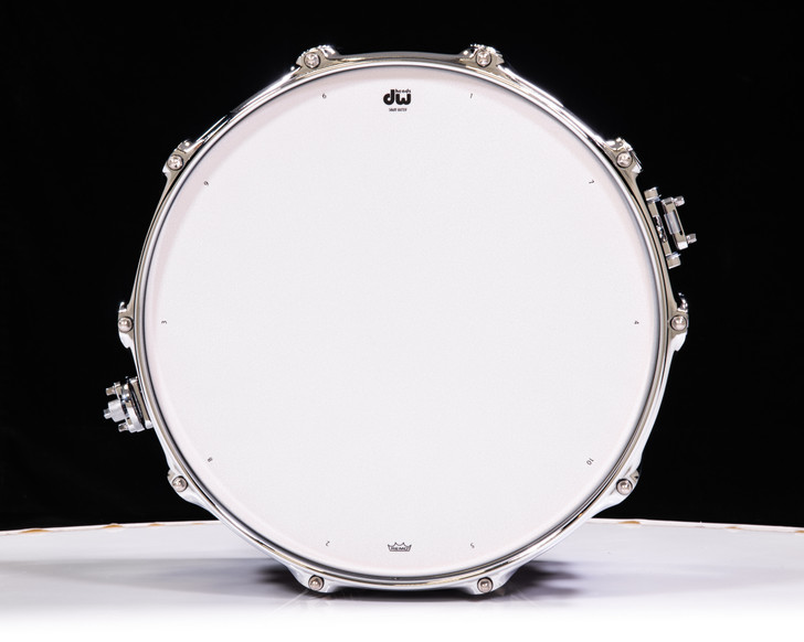 DW Collector's SonicPly 8x14 Snare - Diamond Nebula with Chrome Hardware top view