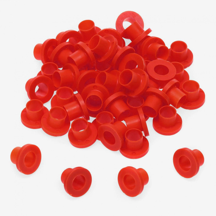 DANMAR 100 Pack Nylon Tension Rod Washers - Red