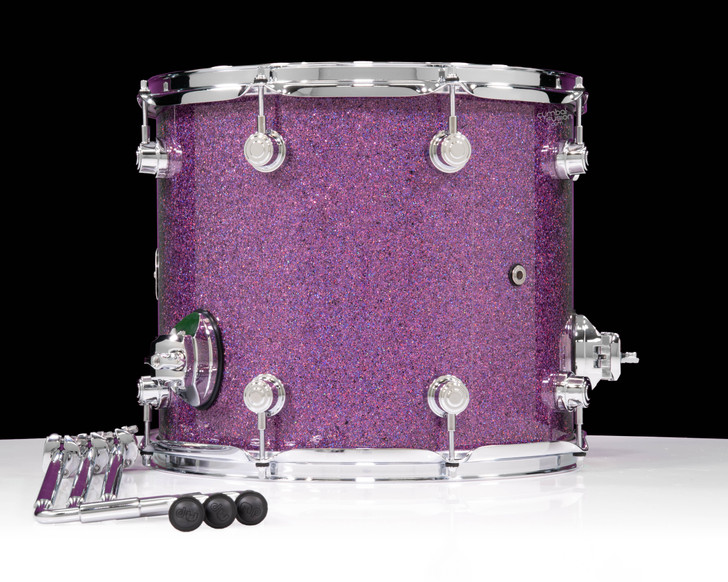 DW Performance Series 12x14 Floor Tom Purple Drift back view