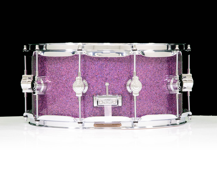 DW Performance Series 6.5x14 Snare - Purple Drift side view