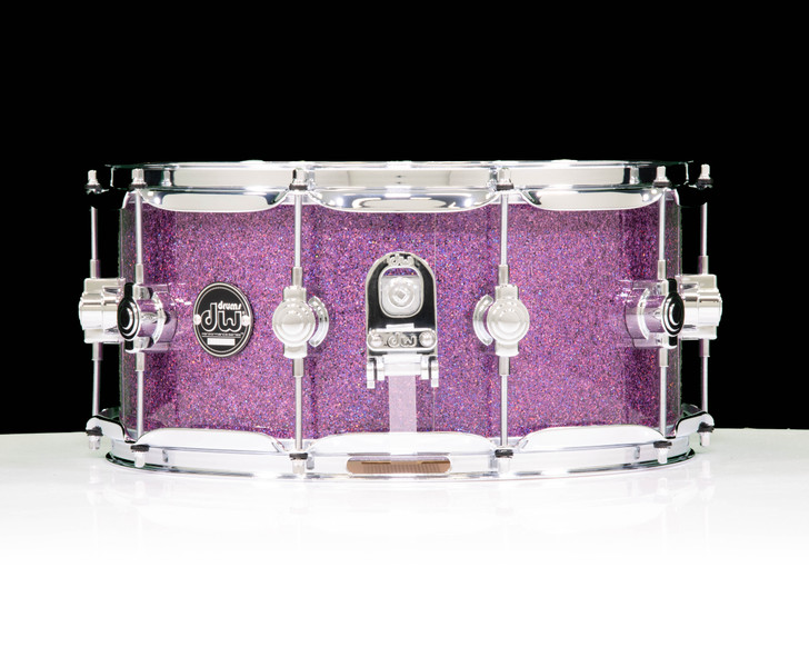 DW Performance Series 6.5x14 Snare - Purple Drift side view