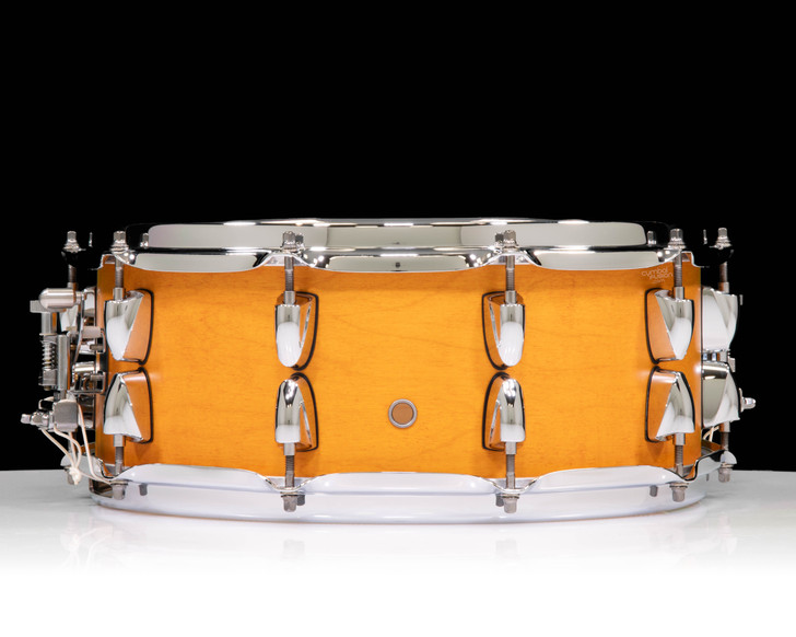 Yamaha Tour Custom 14”x5.5” Maple Snare Drum – Caramel Satin back view