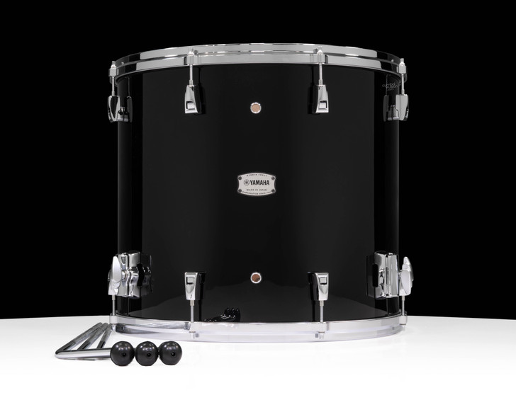 Yamaha PHX 18”x16” Floor Tom – Solid Black w/ Chrome