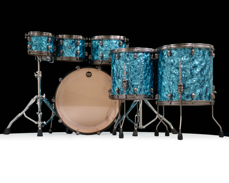 Tama Starclassic Walnut/Birch 6pc Shell Pack – Turquoise Pearl back view