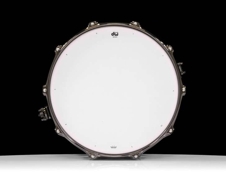 DW Collector's Series 8x14 SonicPly Silver Abalone with Black Nickel Hardware TOP VIEW