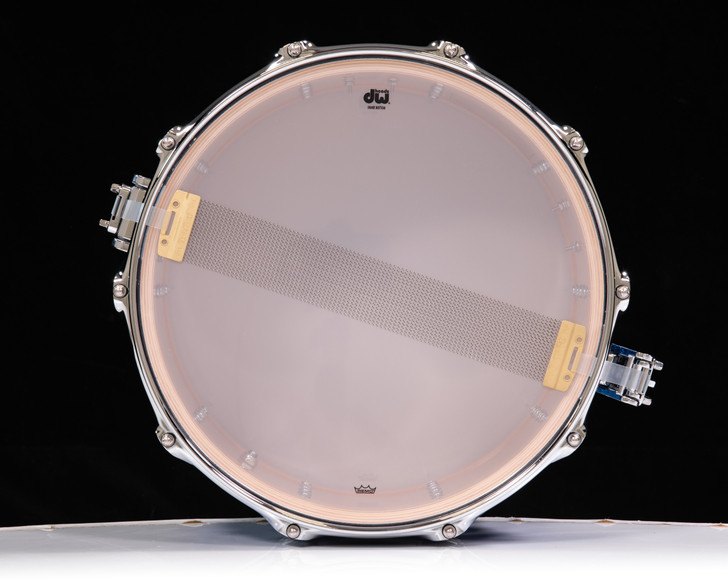 DW Collector's Series SSC Maple 7x14 Snare Drum - Diamond Nebula with Chrome Hardware bottom view